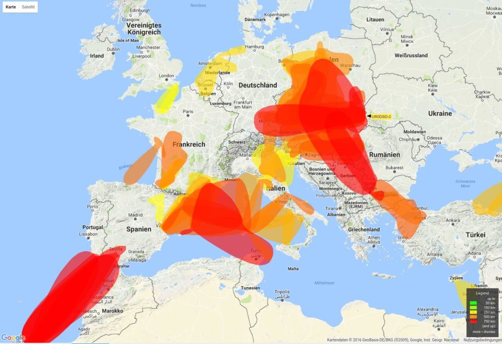 VHF Propagation Map